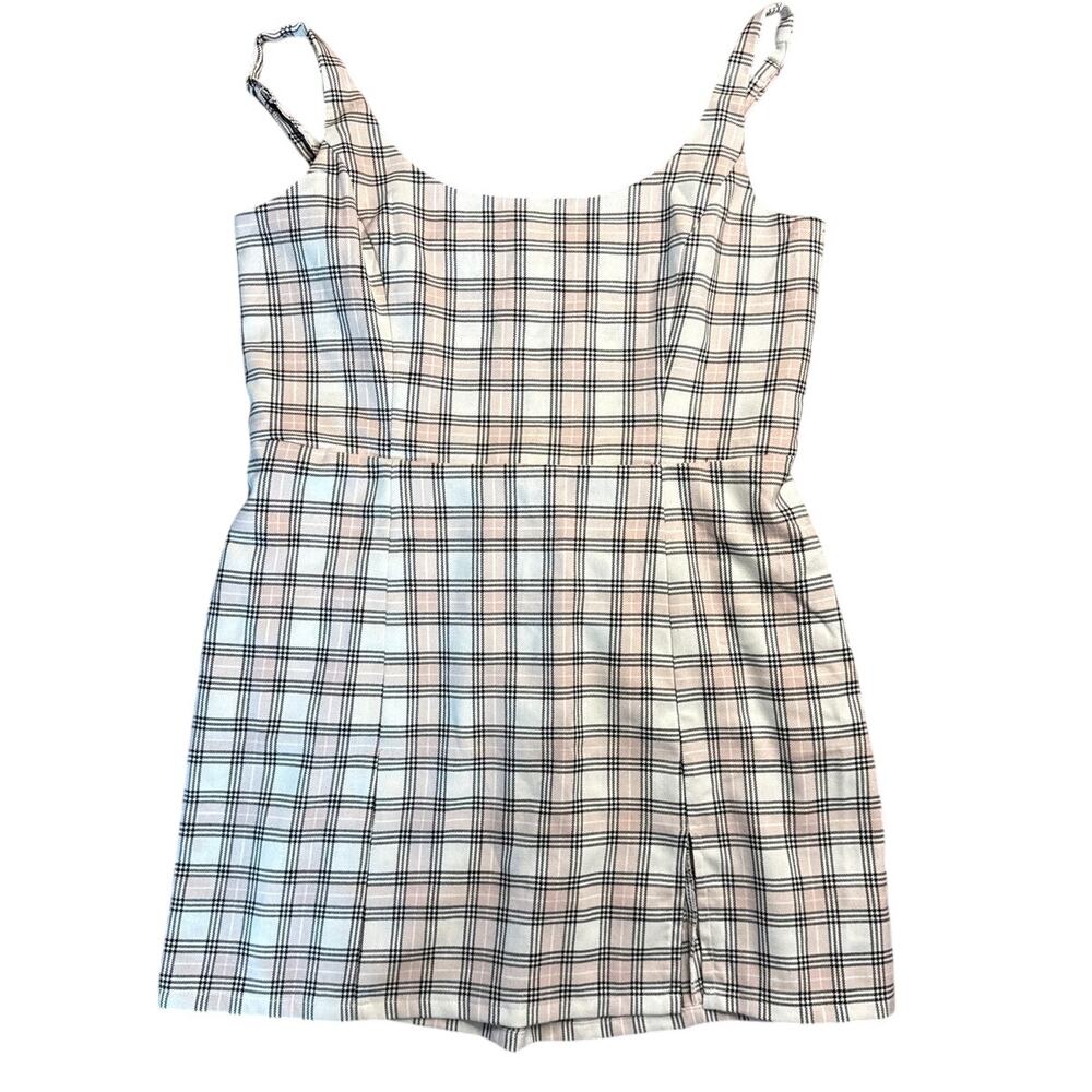 Aeropostale Plaid Mini Dress  Size XL in Pink, White, and Black Plaid